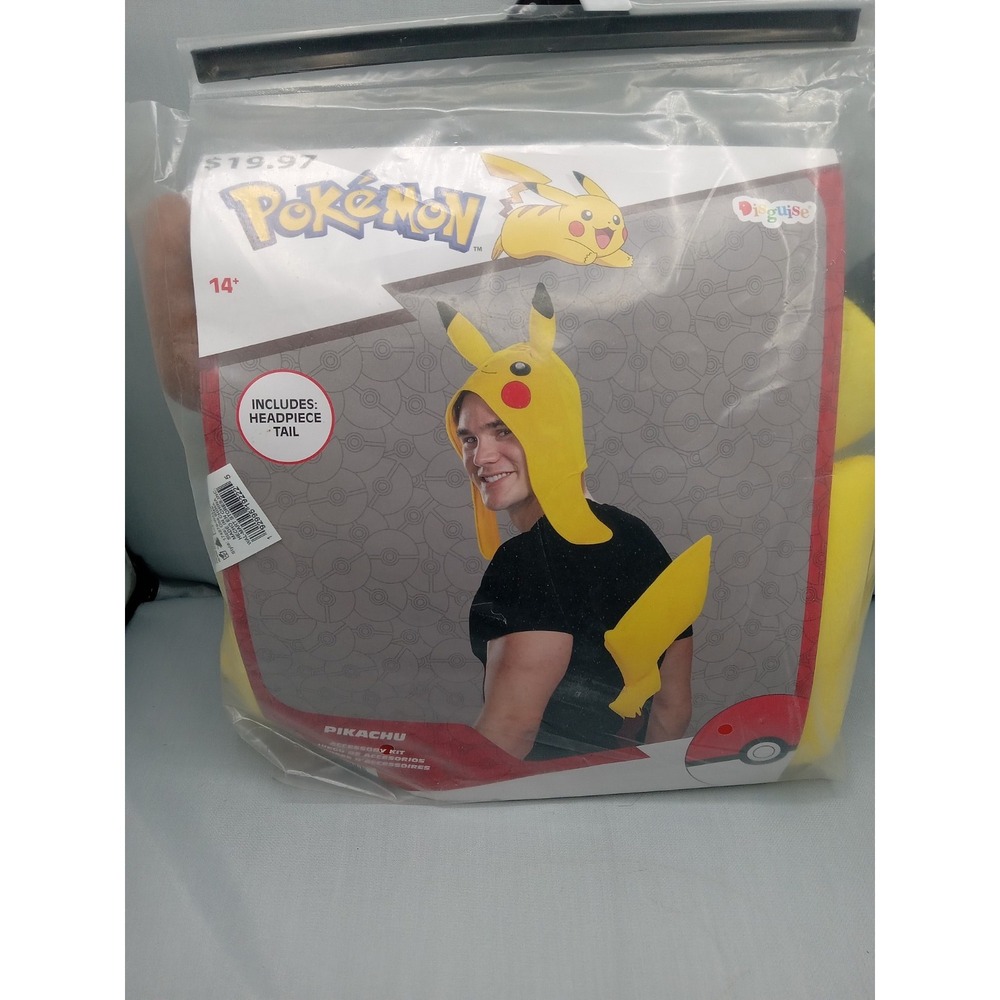 Adult Pokemon Classic Pikachu (Ages 14+) HEADPIECE & TAIL- One Size